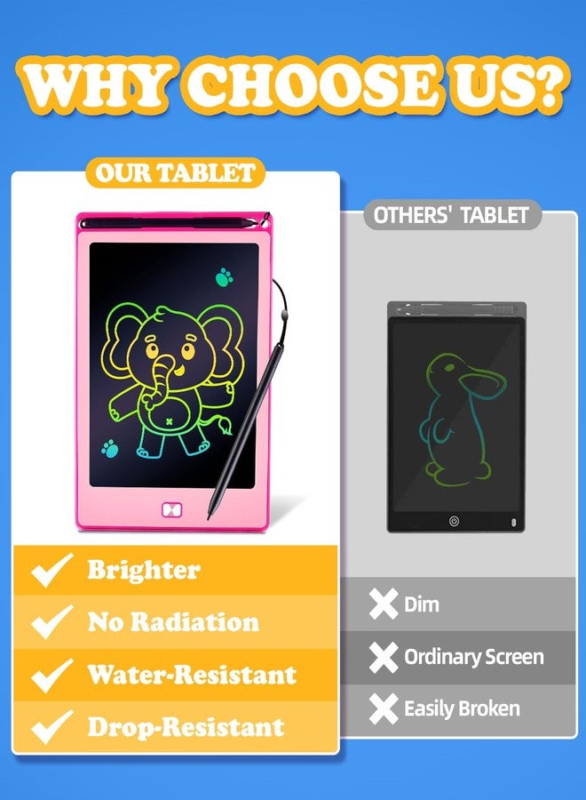 POPERFUN 2Pack LCD Writing Tablet for Kids, 8.5 Inch Doodle Board Drawing Pads Colorflu Reusable Toddler Girl Toys for Ages 3 4 5 6 7 8, Christmas Birthday Gift for Boy Girls in Blue and Pink - Image 2